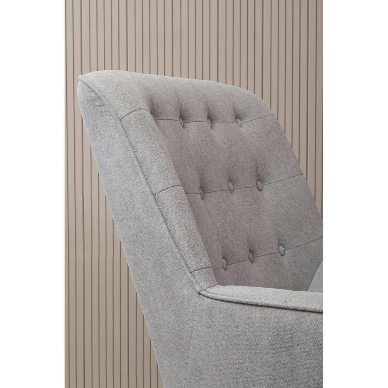 Modern Grey Curved Accent Chair