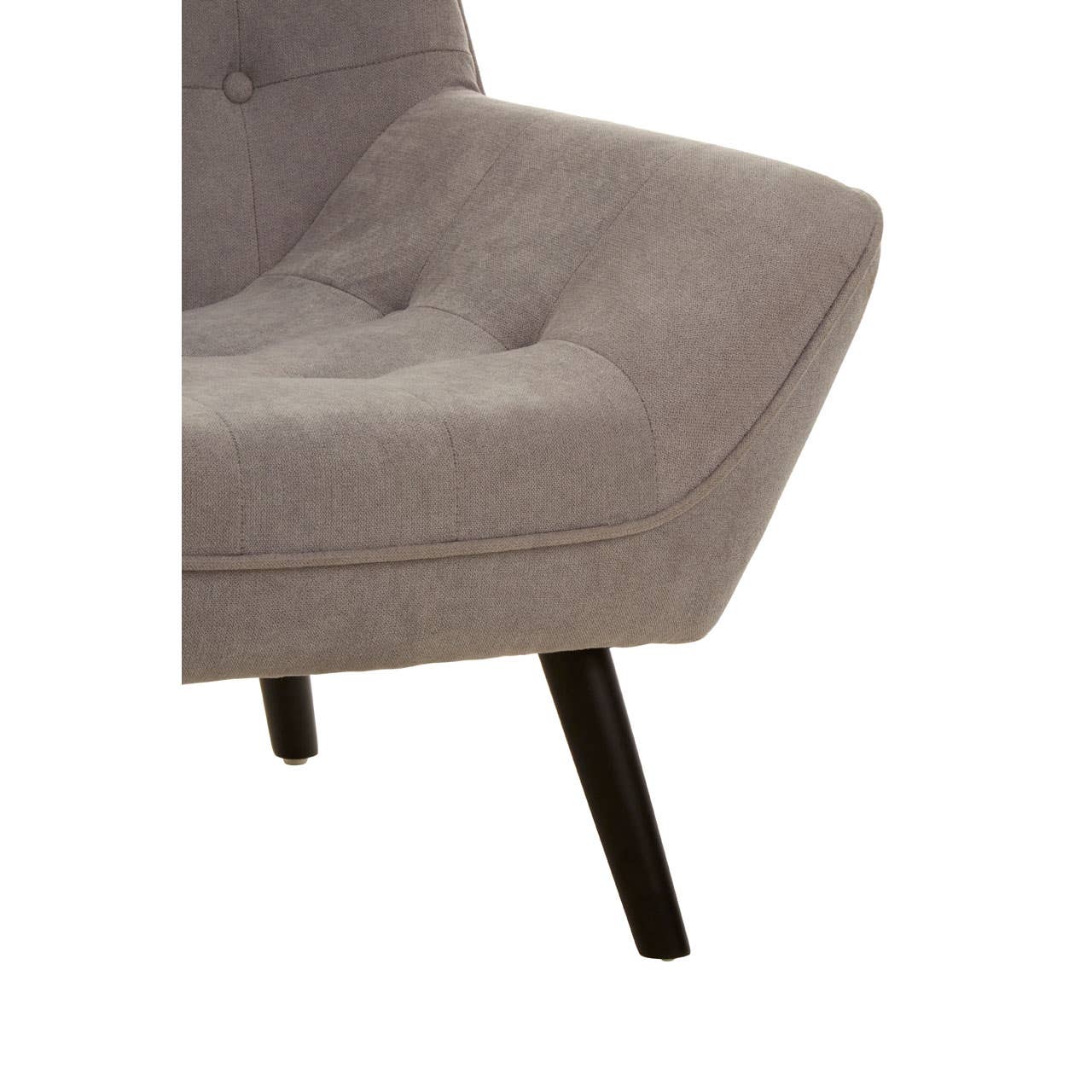 Modern Grey Curved Accent Chair
