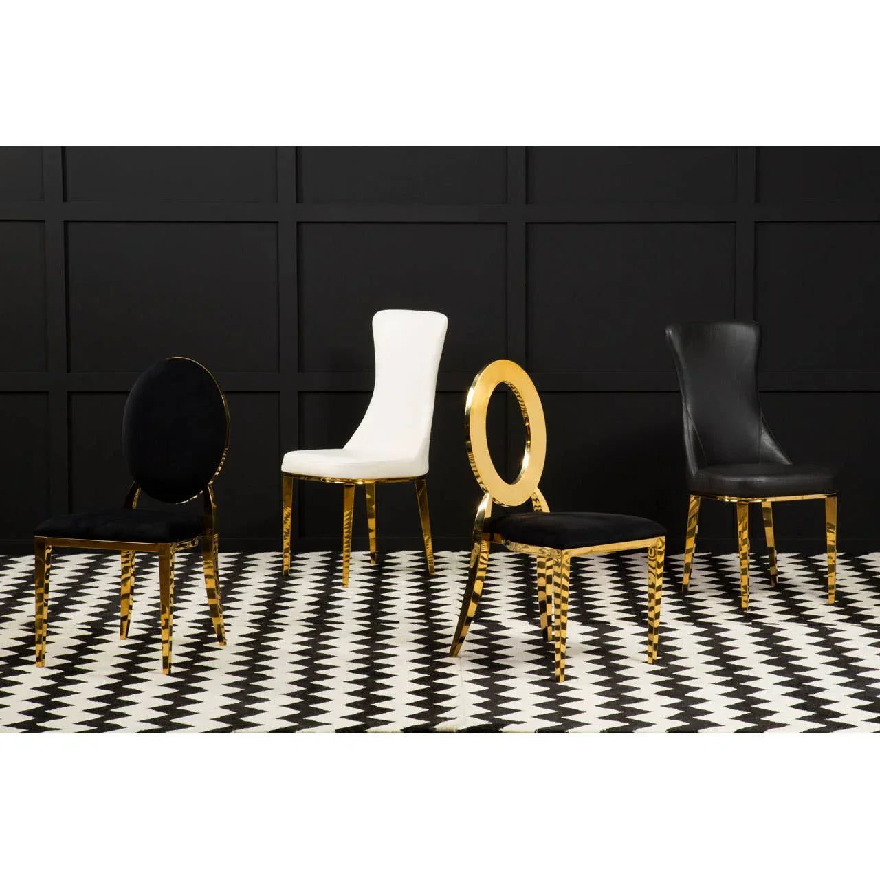 Luxe Gold Velvet Dining Chair