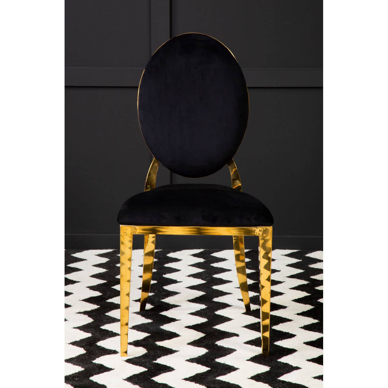 Luxe Gold Velvet Dining Chair