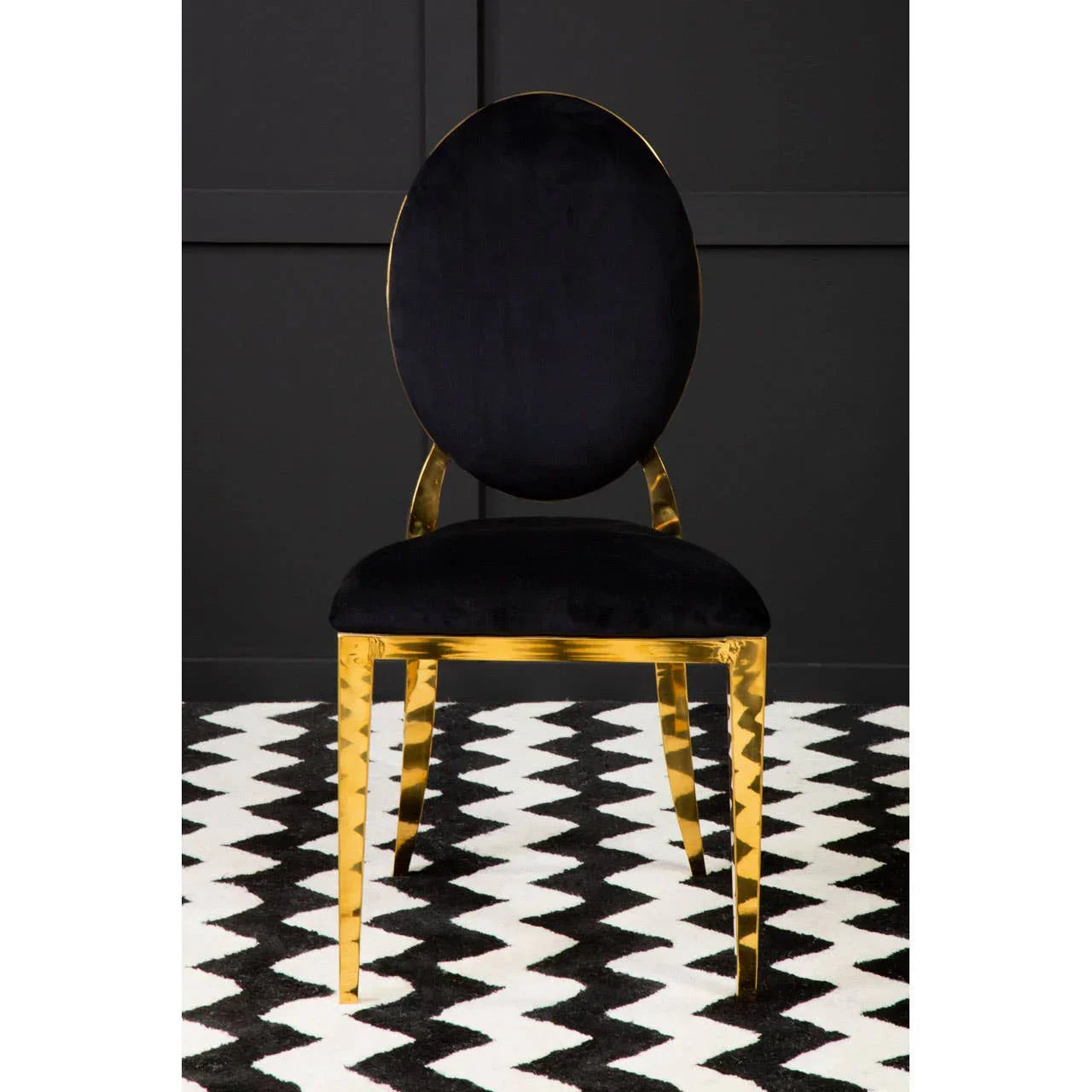 Luxe Gold Velvet Dining Chair
