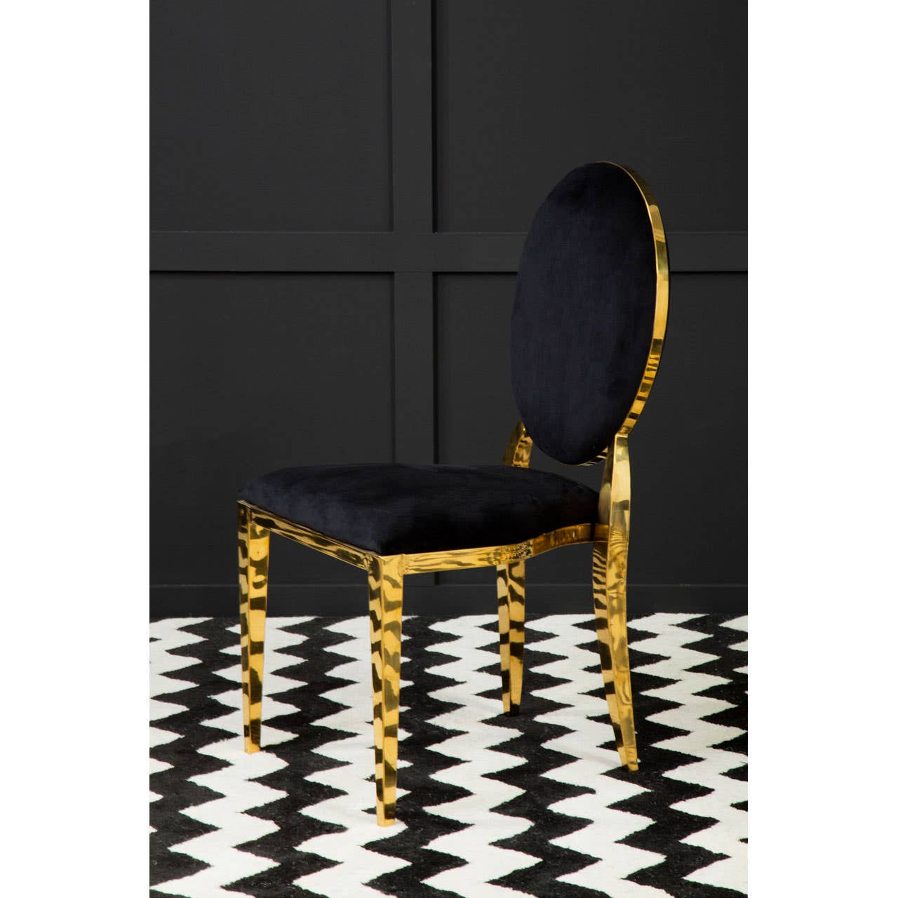 Luxe Gold Velvet Dining Chair