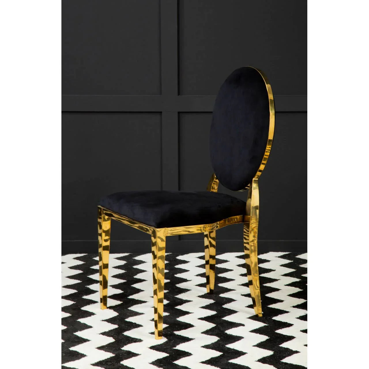 Luxe Gold Velvet Dining Chair