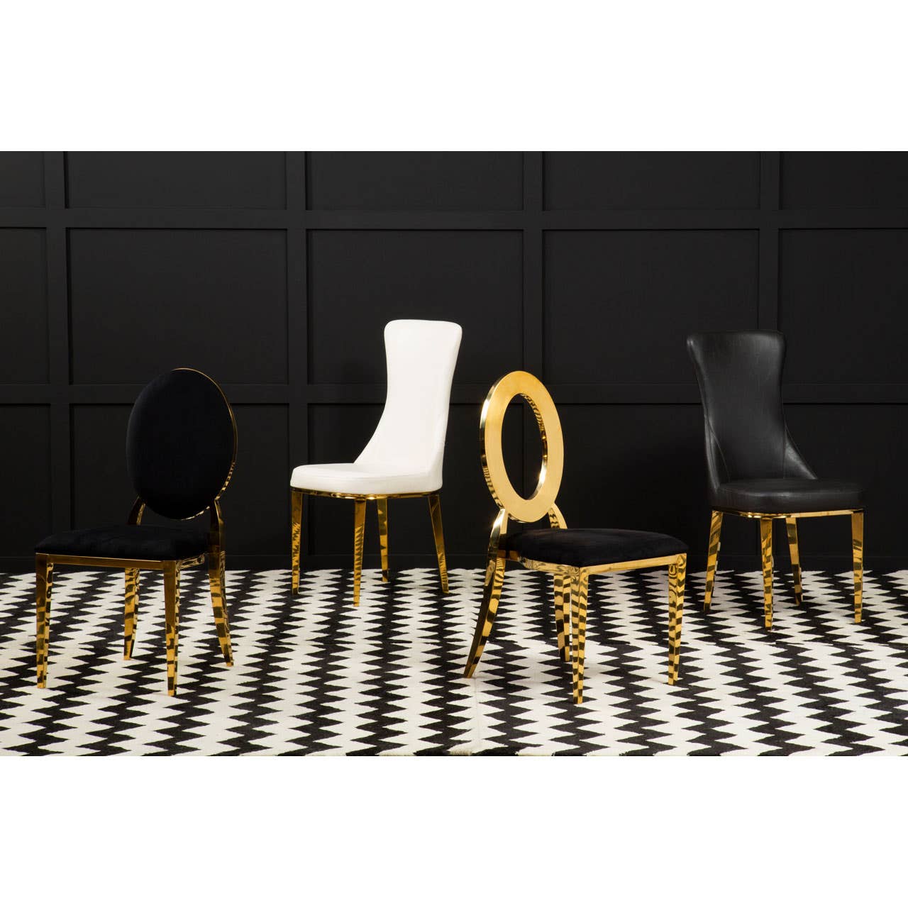 Luxe Gold Velvet Dining Chair