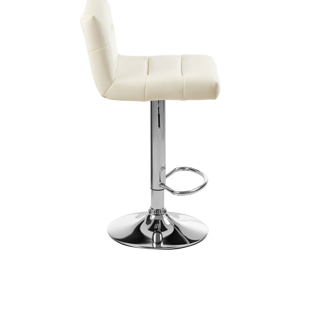 Sleek Chrome White Bar Stool