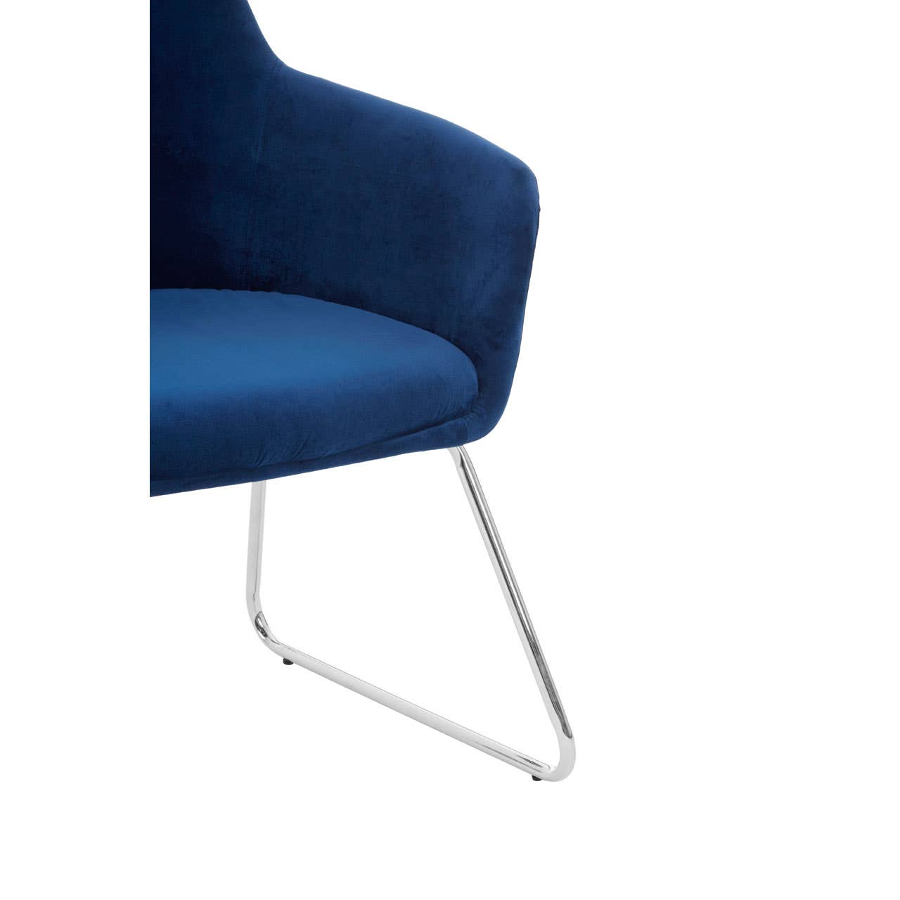 Luxe Chrome Sled Leg Chair