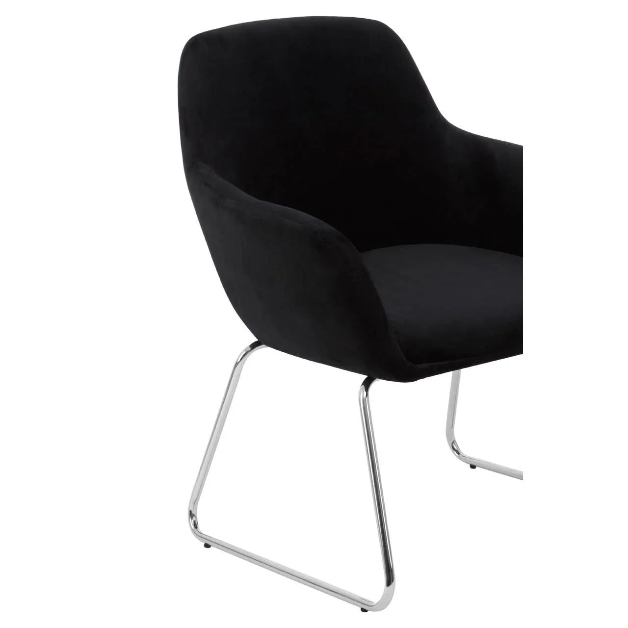 Sleek Chrome Sled Leg Chair