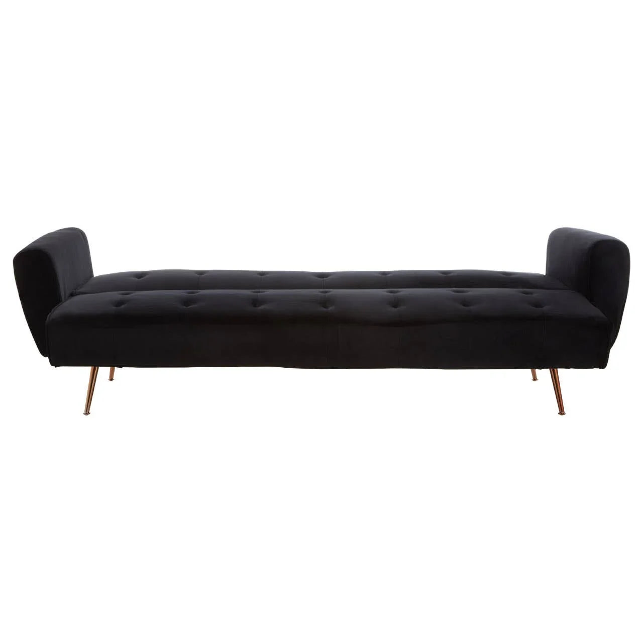 Luxe Black Velvet Sofa