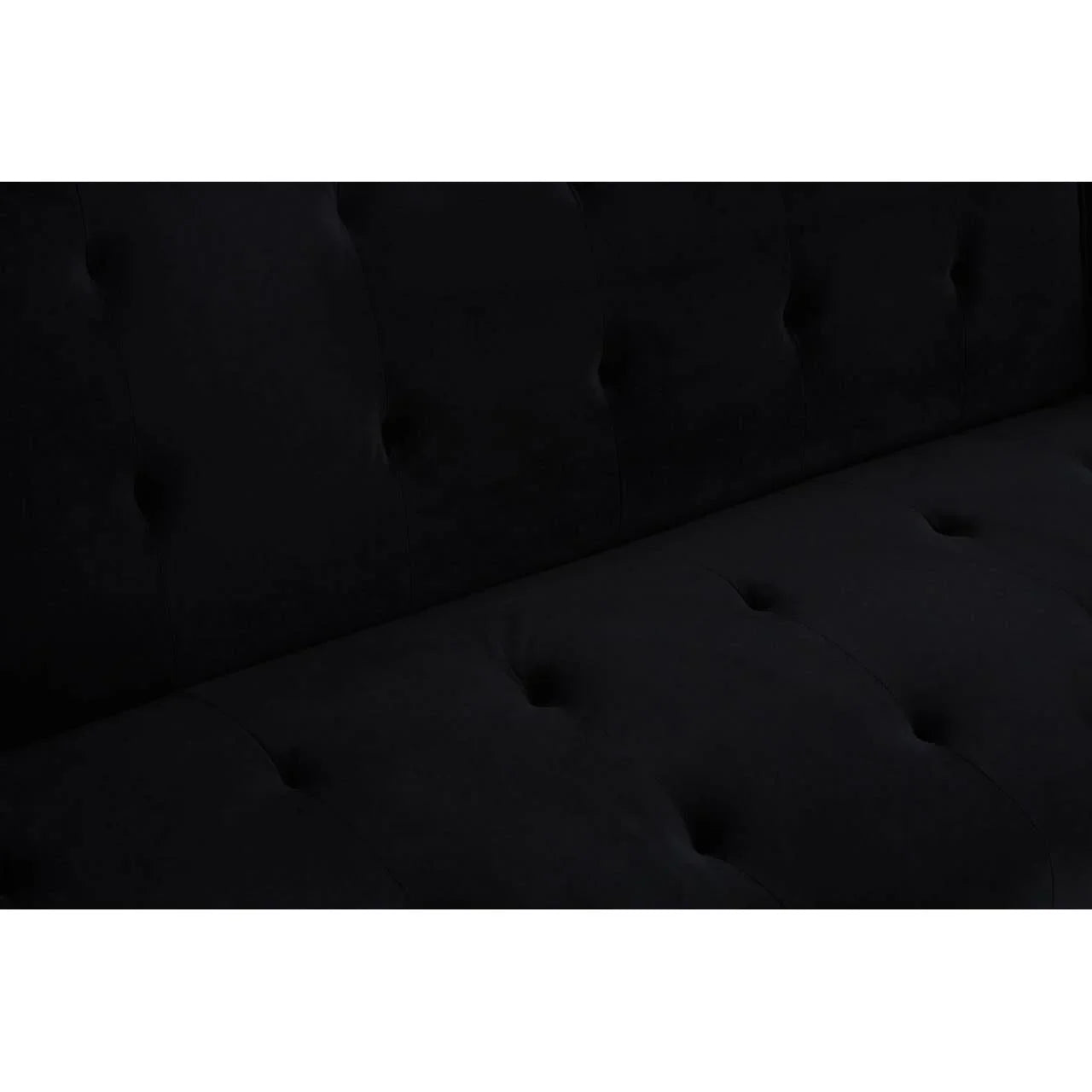 Luxe Black Velvet Sofa