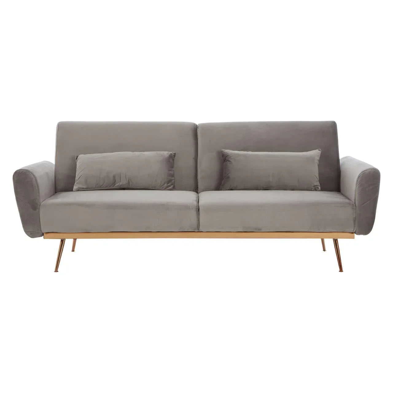 Luxe Grey Velvet Sofa