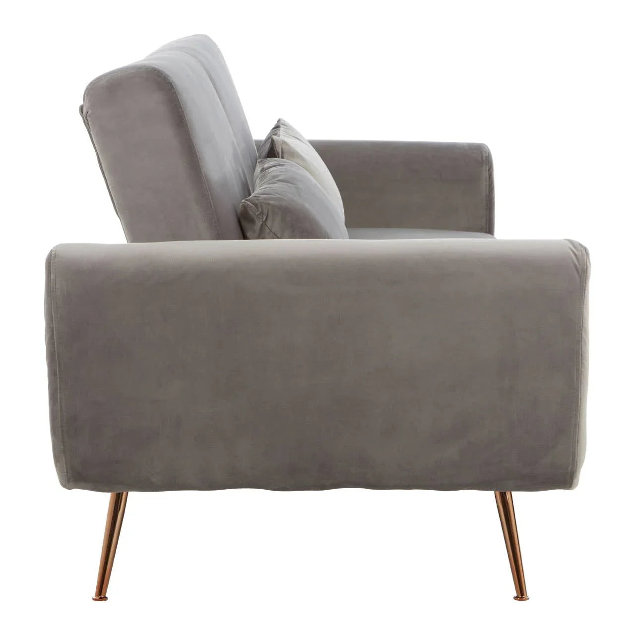 Luxe Grey Velvet Sofa