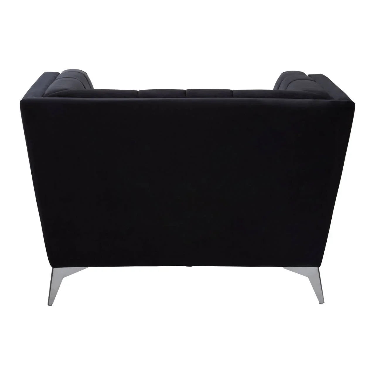 Luxe Black Velvet Lounge Chair