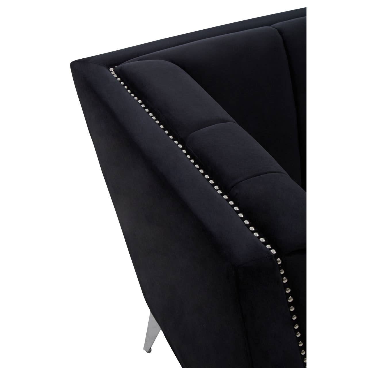 Luxe Black Velvet Lounge Chair
