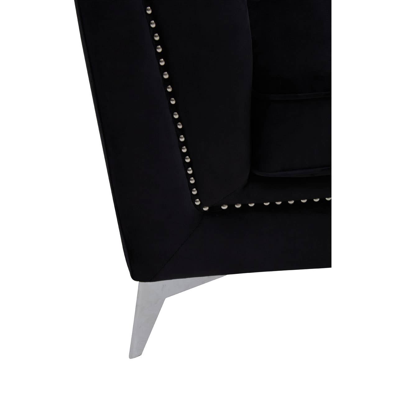 Luxe Black Velvet Lounge Chair