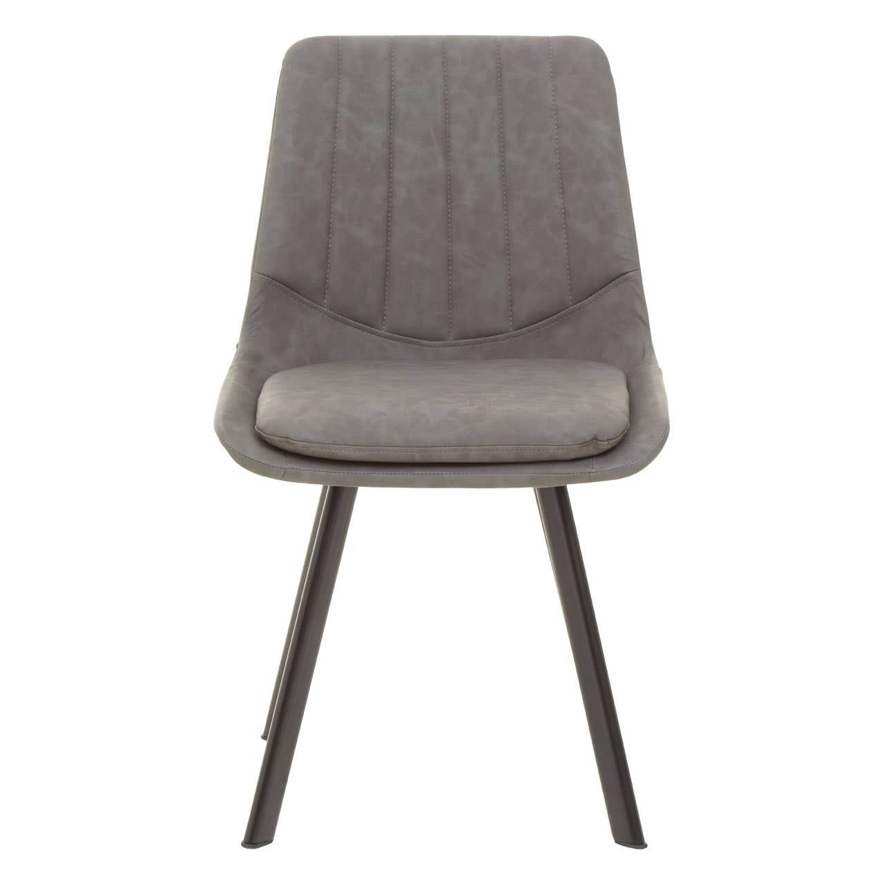 Westford Rectangle Dining Table with 6 Chairs Set featuring a sleek rectangular table with a smooth surface and six matching chairs. The chairs have a modern design with a padded seat and backrest, upholstered in a soft gray fabric, supported by sturdy black legs. The overall aesthetic is contemporary and stylish, suitable for various dining room decors