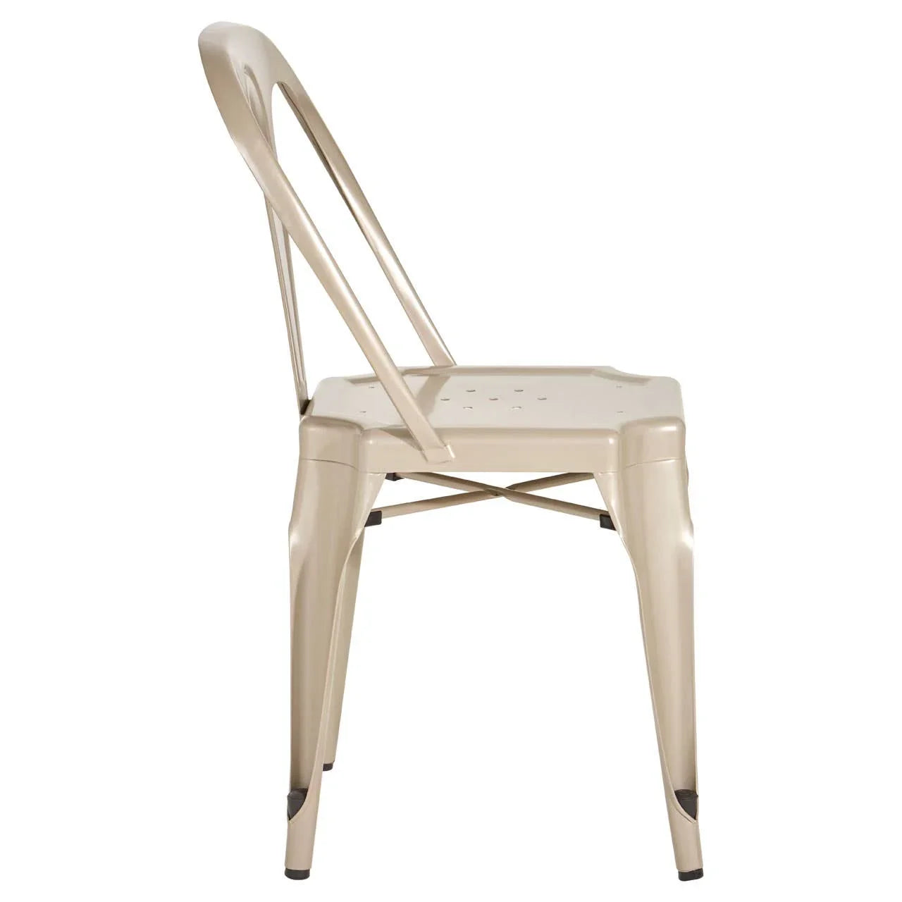 Chic Champagne Metal Dining Chair
