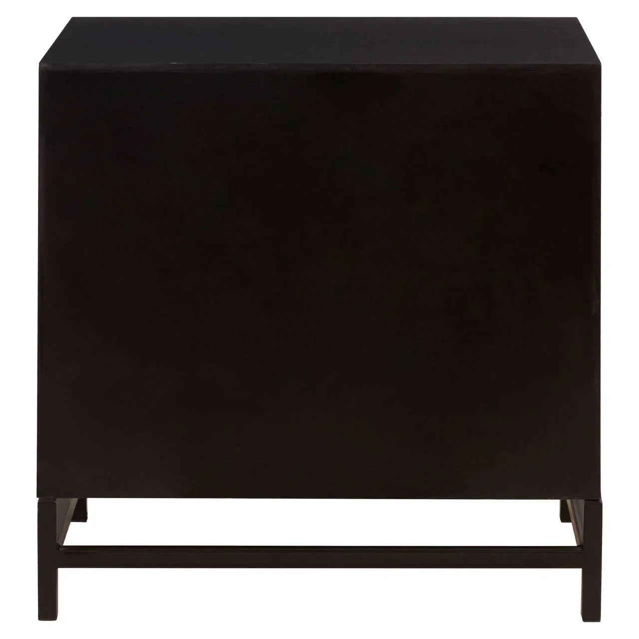 Geometric Pattern Wood Bedside Table