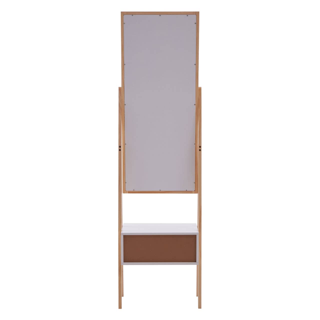 Rostok Single Drawer Floor Mirror