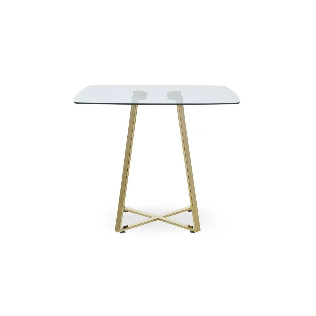 Golden Square Glass Dining Table