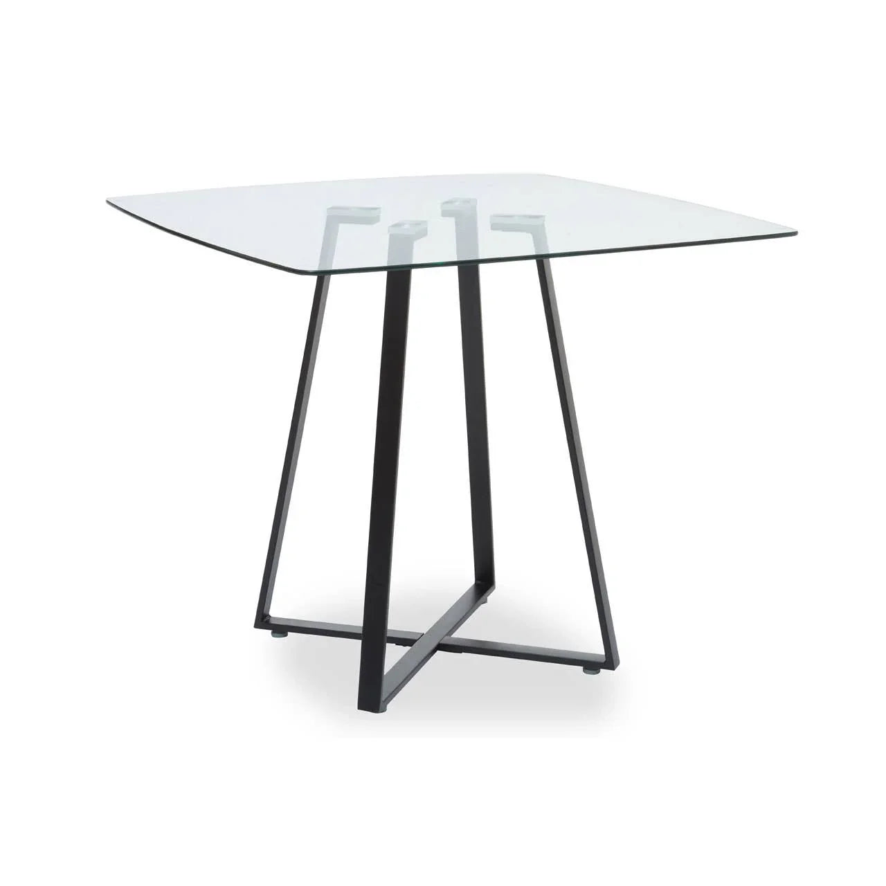 Modern Black Glass Dining Table