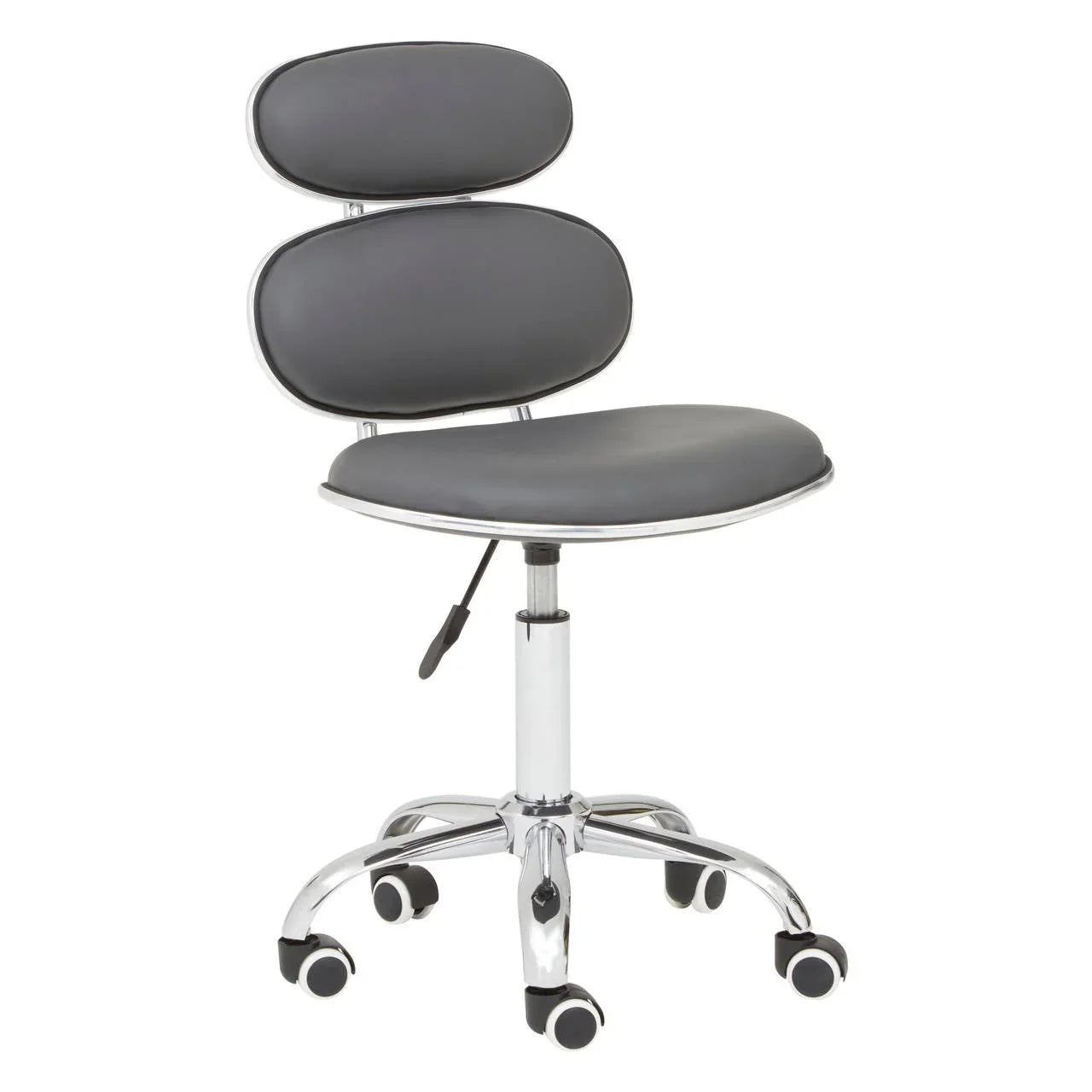 Sleek Grey Swivel Desk Chair