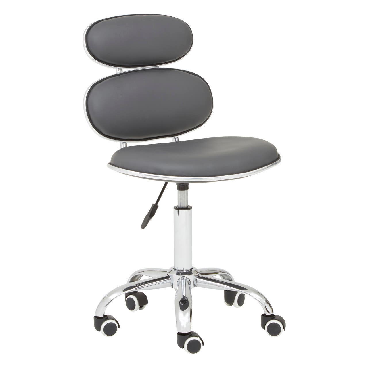 Sleek Grey Swivel Desk Chair