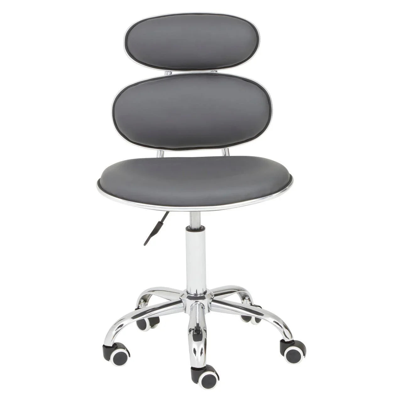 Sleek Grey Swivel Desk Chair