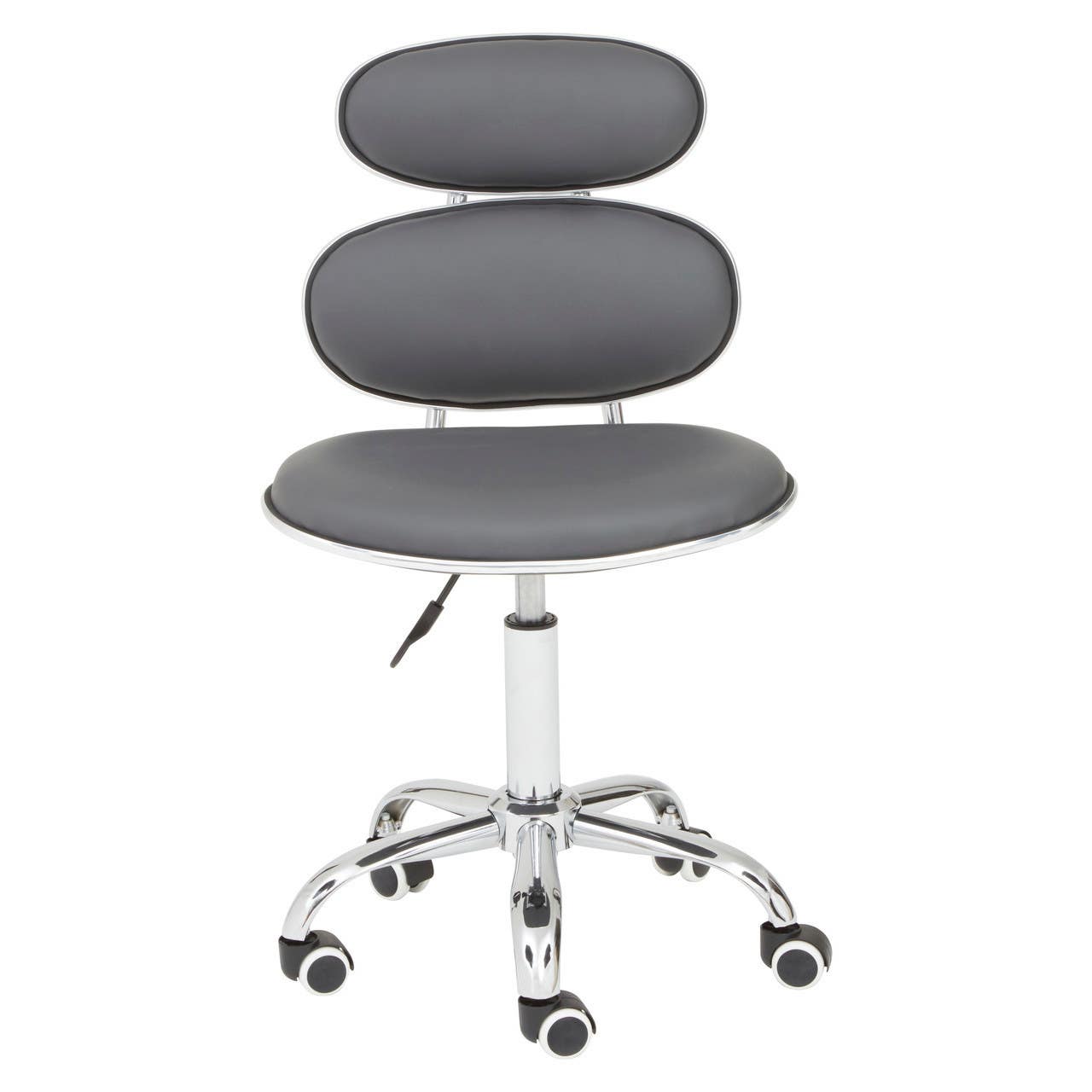 Sleek Grey Swivel Desk Chair