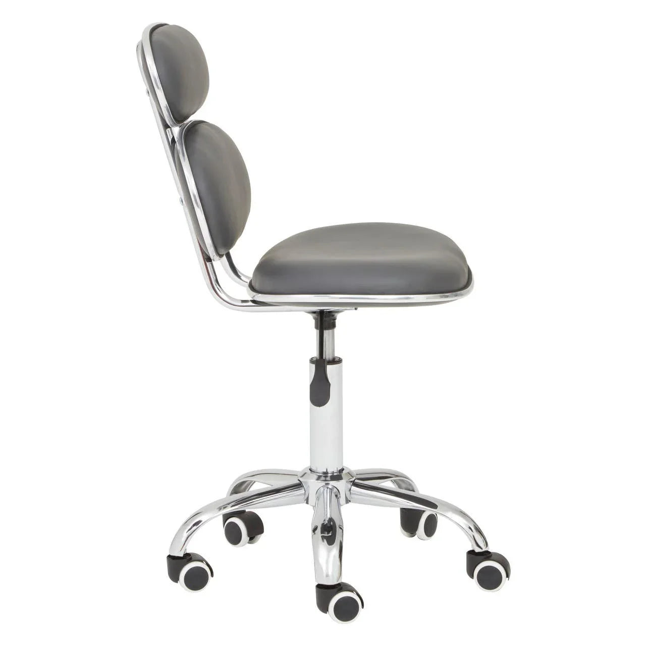Sleek Grey Swivel Desk Chair