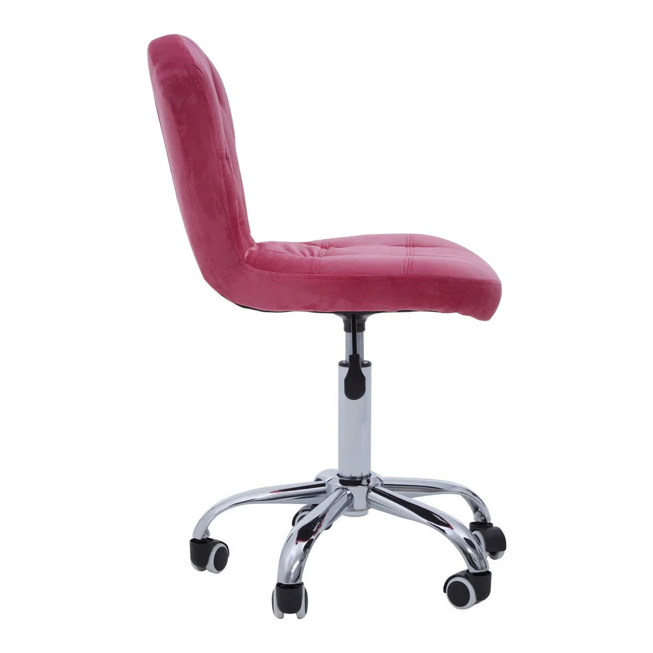 Luxe Pink Velvet Office Chair