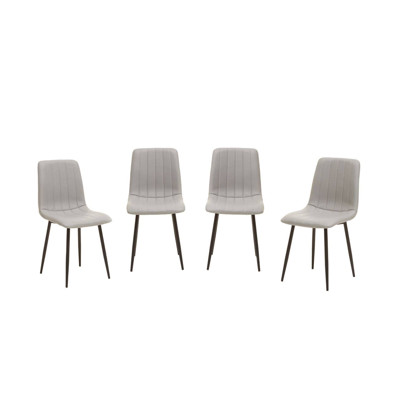 Modern Grey Dining Chair Set