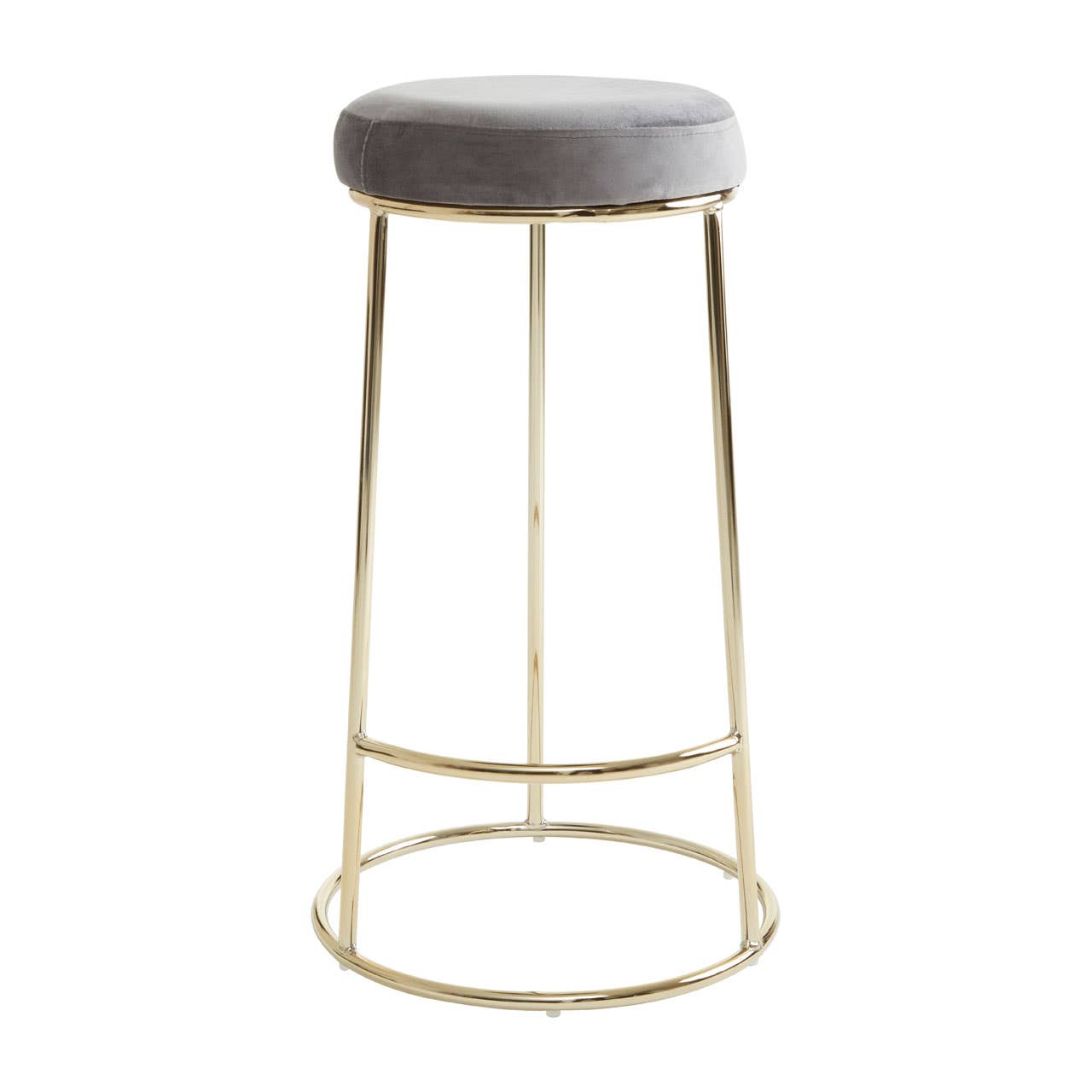 Luxe Gold Frame Velvet Stool
