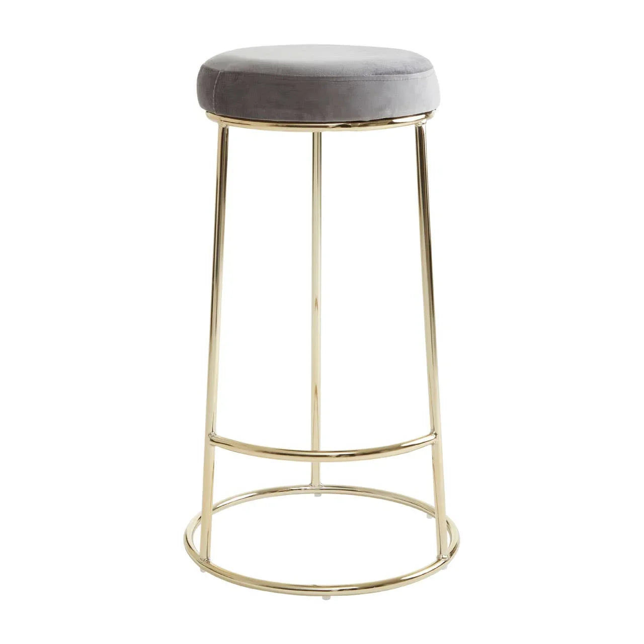 Luxe Gold Frame Velvet Stool