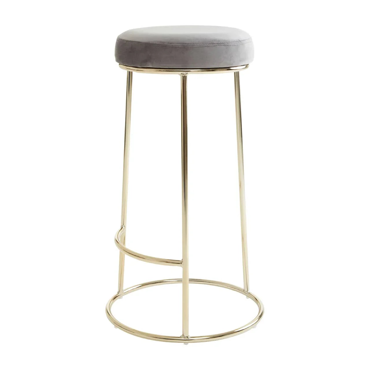Luxe Gold Frame Velvet Stool