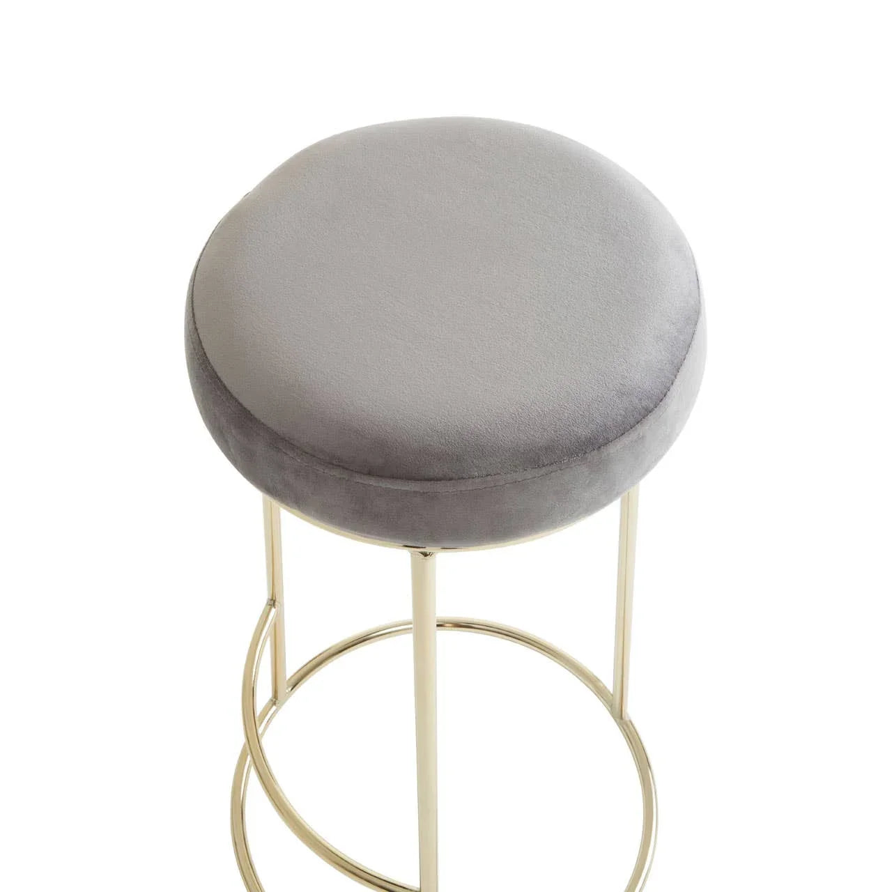 Luxe Gold Frame Velvet Stool