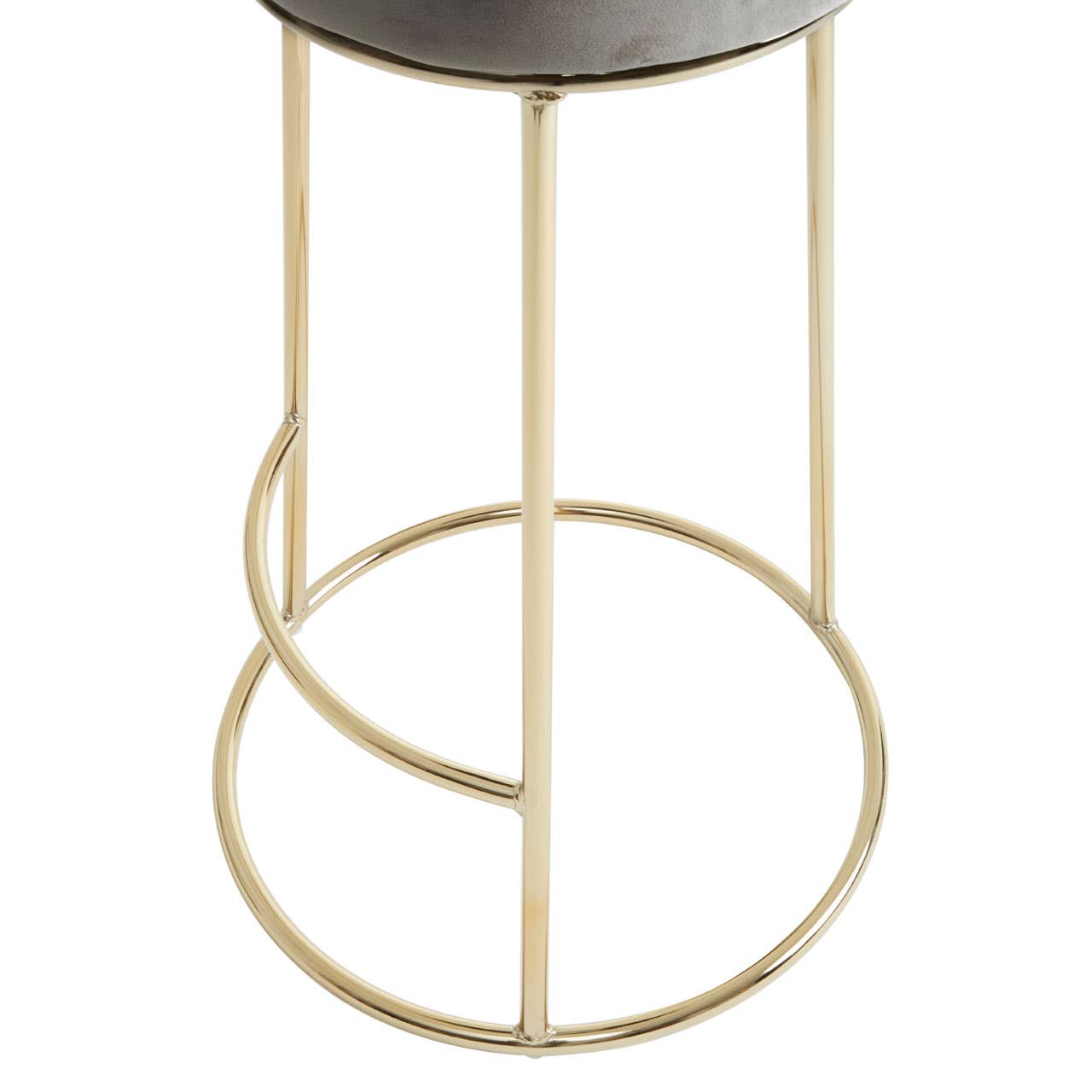 Luxe Gold Frame Velvet Stool