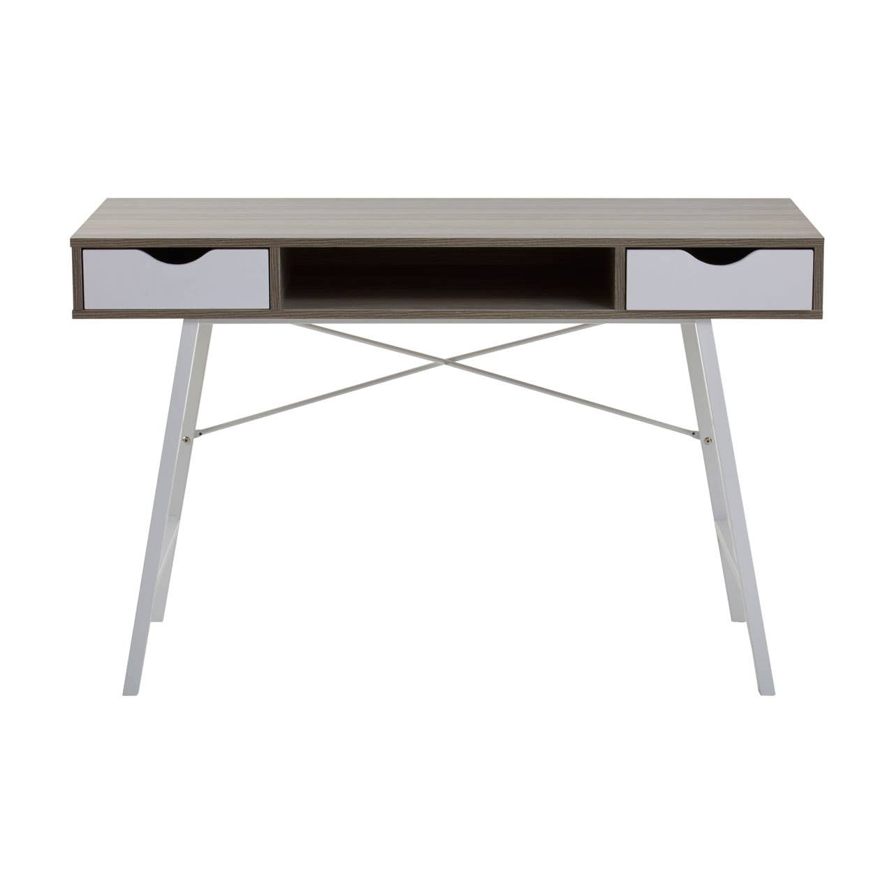 Modern Oak Desk with Drawers