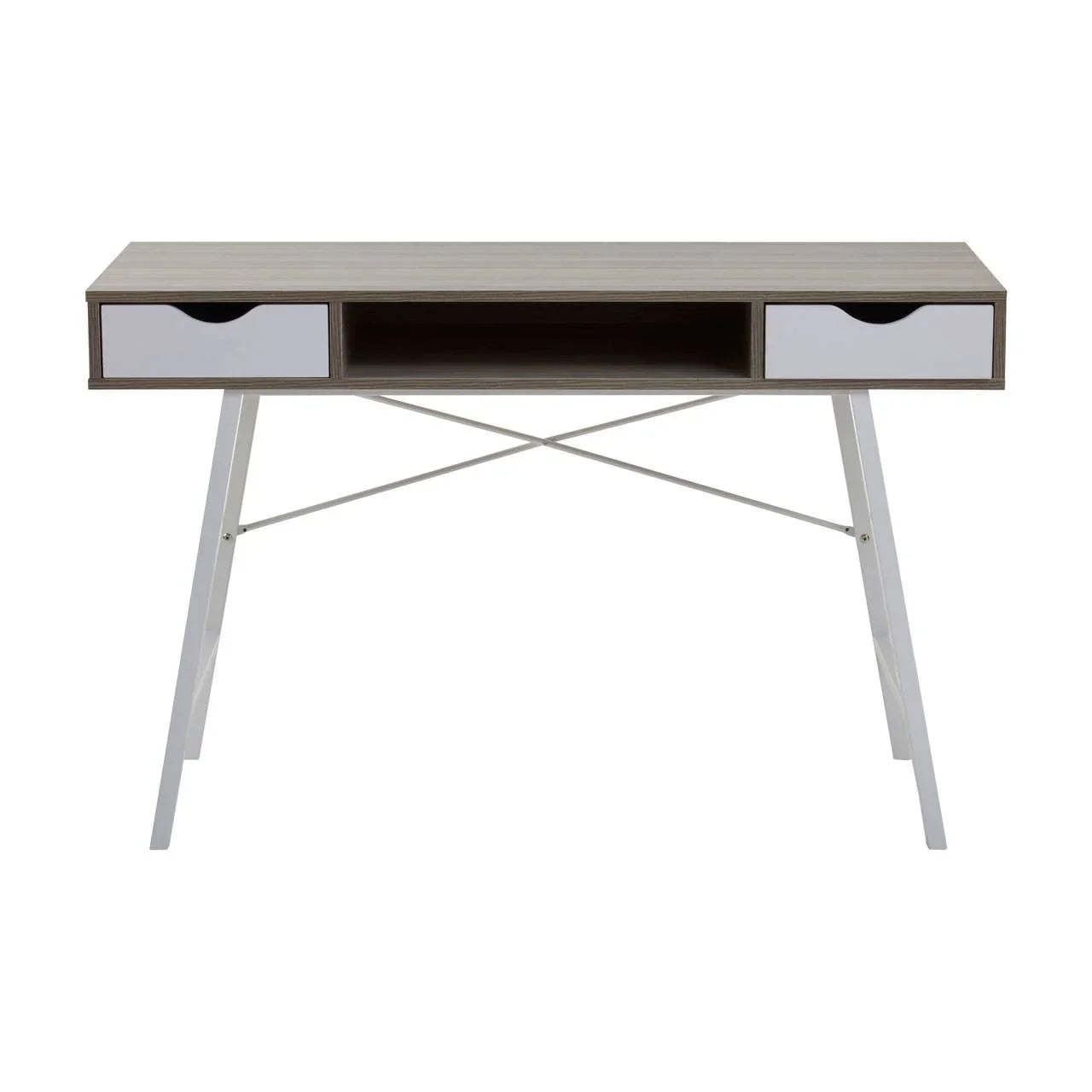 Modern Oak Desk with Drawers