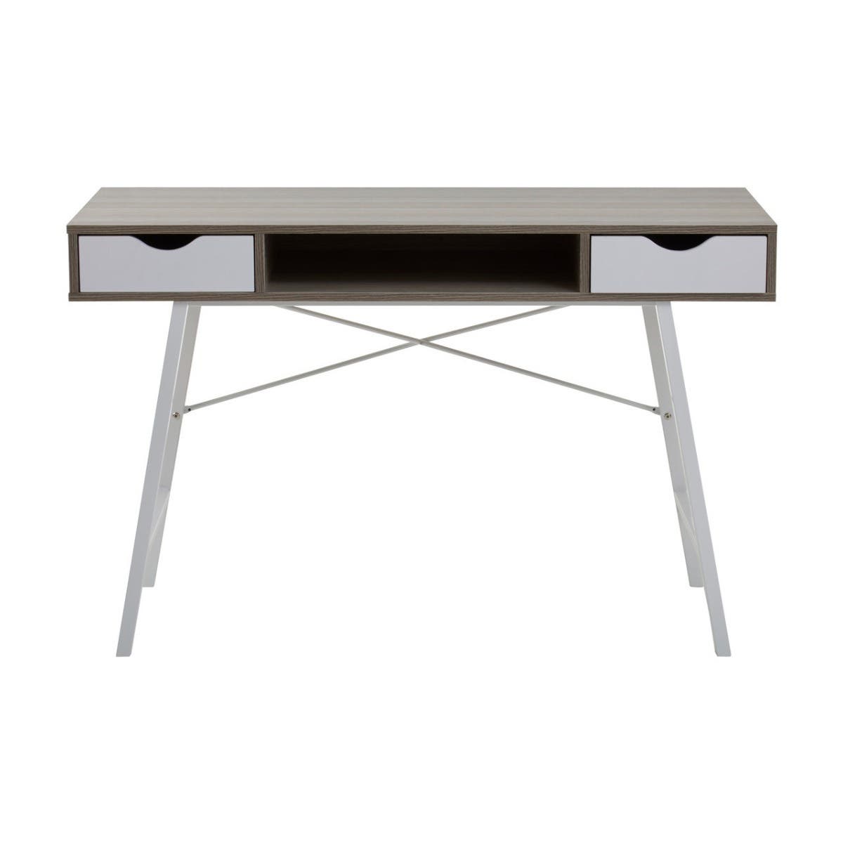 Modern Oak Desk with Drawers