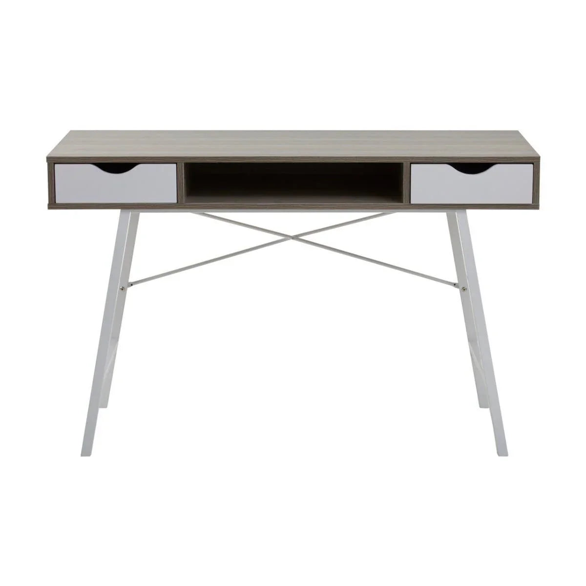 Modern Oak Desk with Drawers