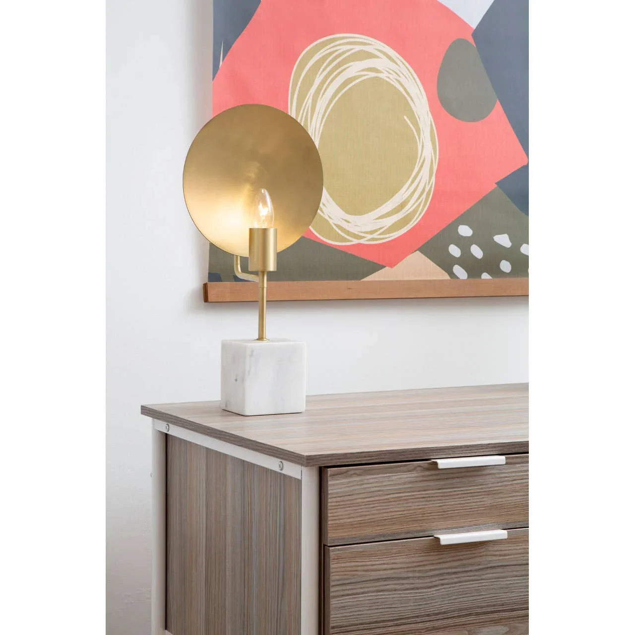 Oak Desk with Metal Frame