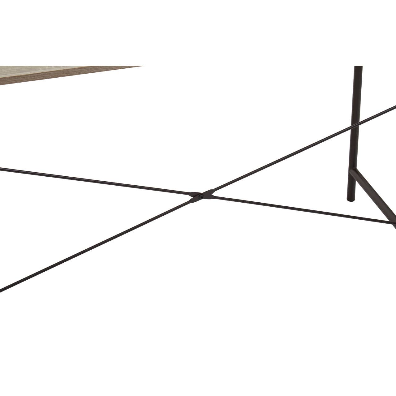 Rustic Oak Industrial Desk