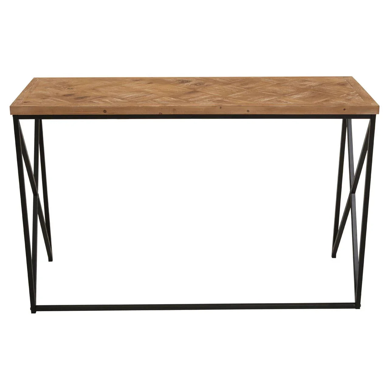 Rustic Luxe Parquet Console Table