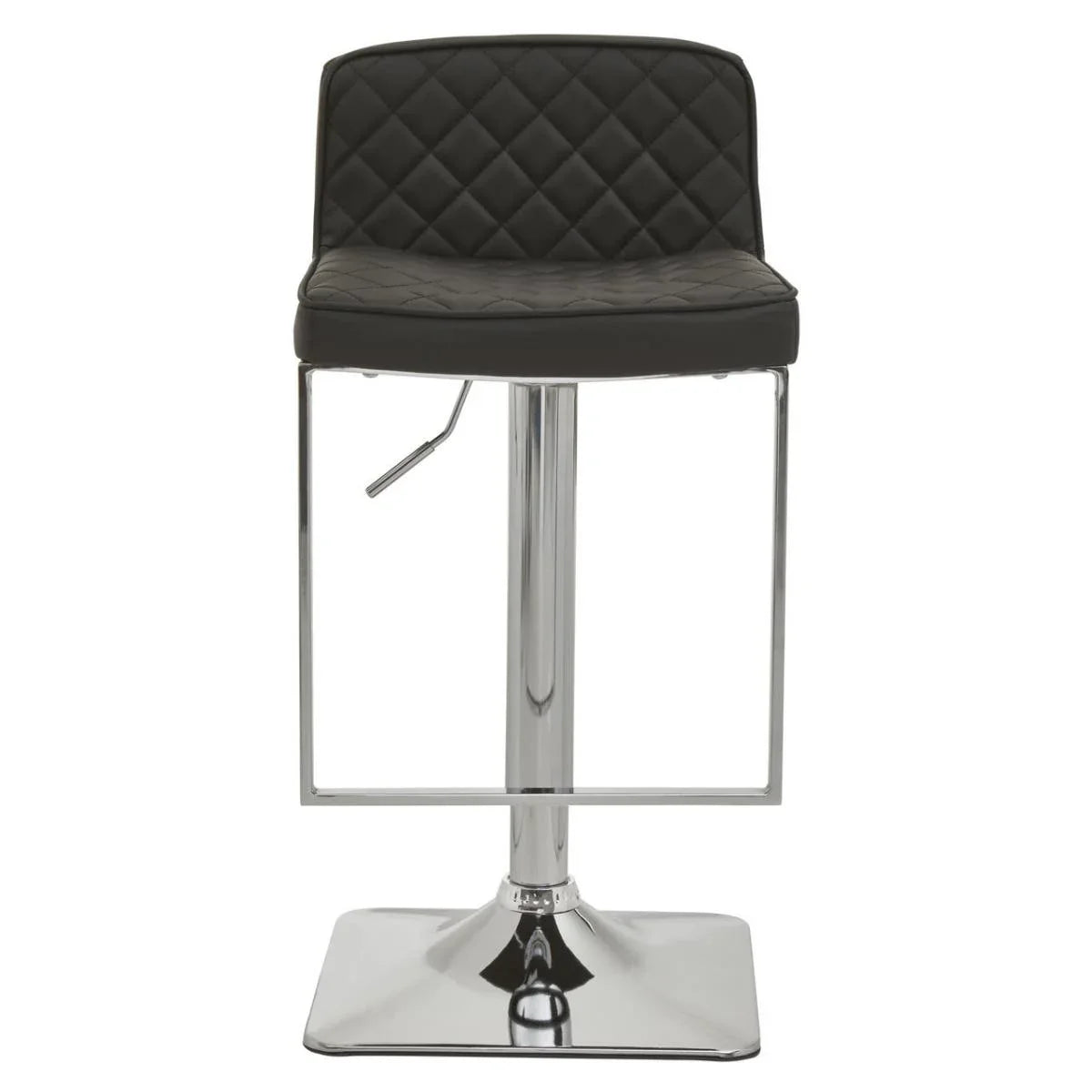 Monochrome Diamond Back Bar Stool