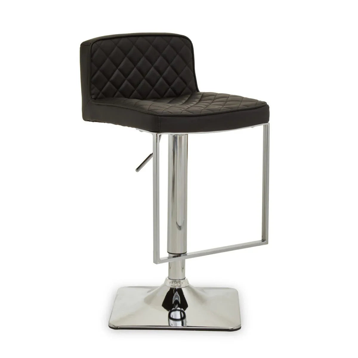 Monochrome Diamond Back Bar Stool