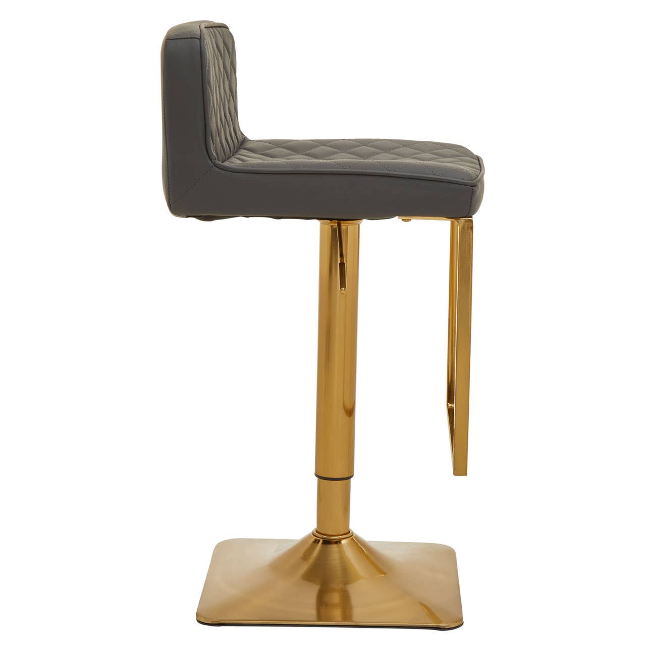 Luxe Grey Diamond Bar Stool