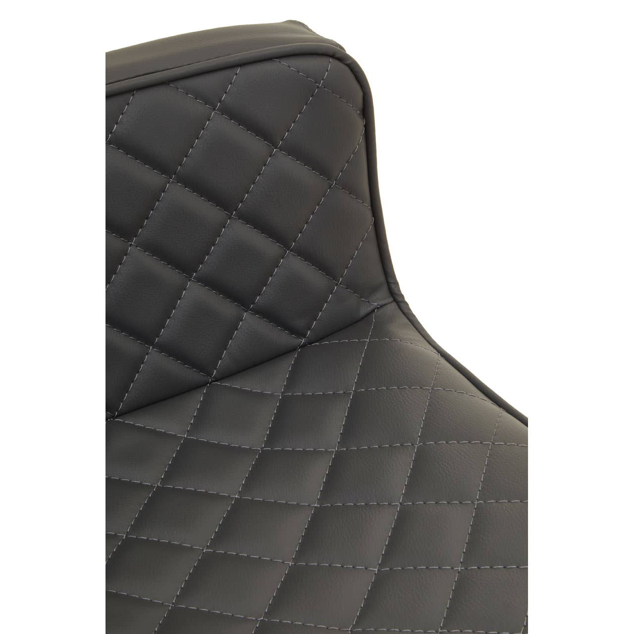 Luxe Grey Diamond Bar Stool