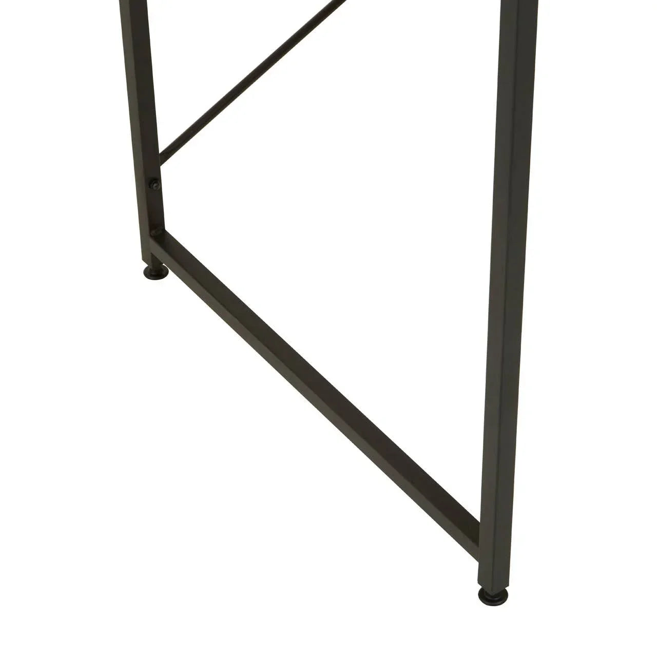 Black metal furniture legs with crossbar support structure