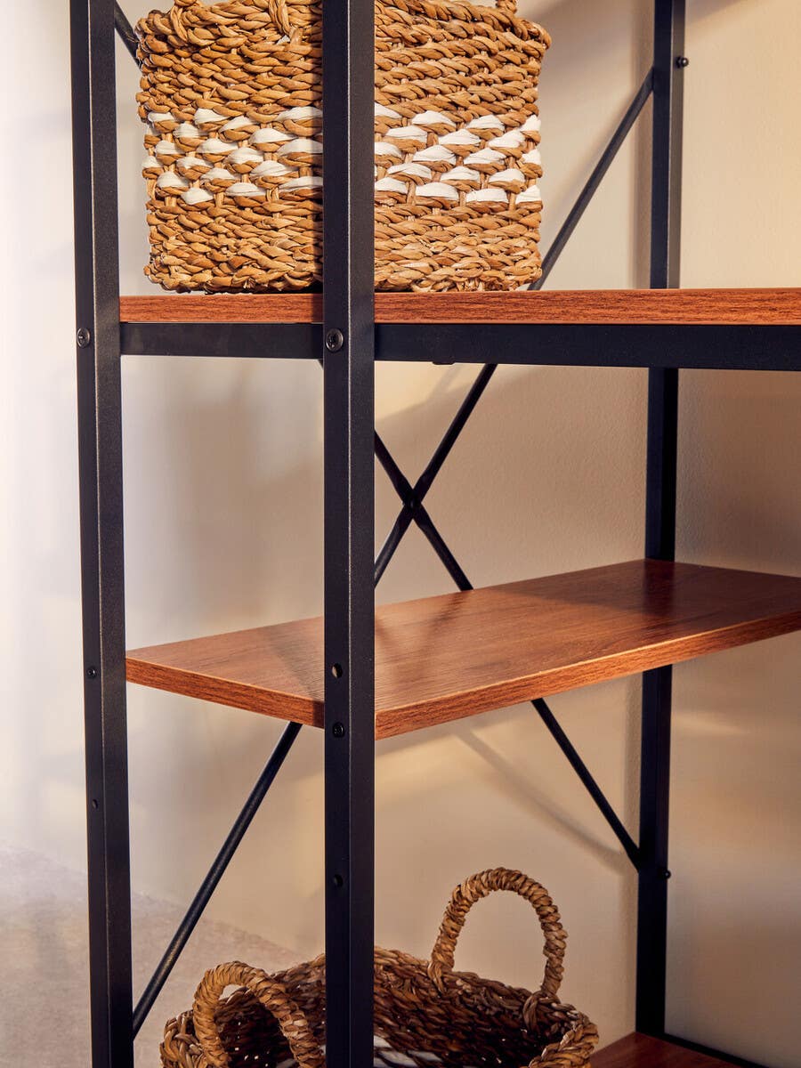 Red Pomelo Desk With Shelves