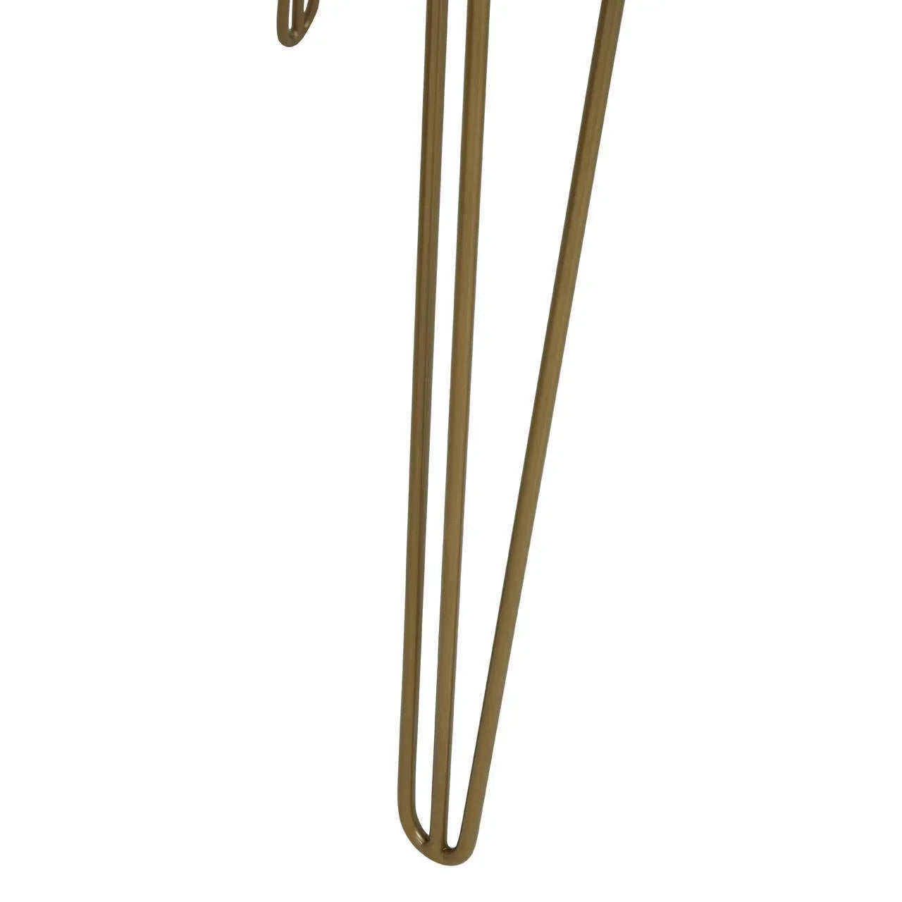 Gold metal hairpin table leg with minimalist design